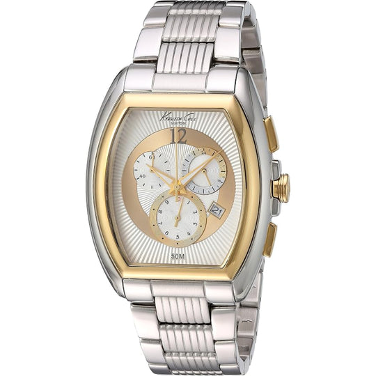 Kenneth Cole Classic Barrel Men's Silver Bracelet Quartz Watch - KC9165