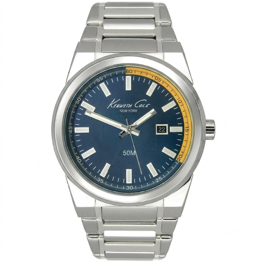 Kenneth Cole New York Men's Silver Bracelet Quartz Watch - KC9191