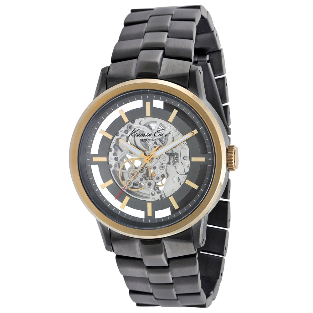 Kenneth Cole New York Skeleton Men's Gunmetal Bracelet Automatic Watch - KC9177