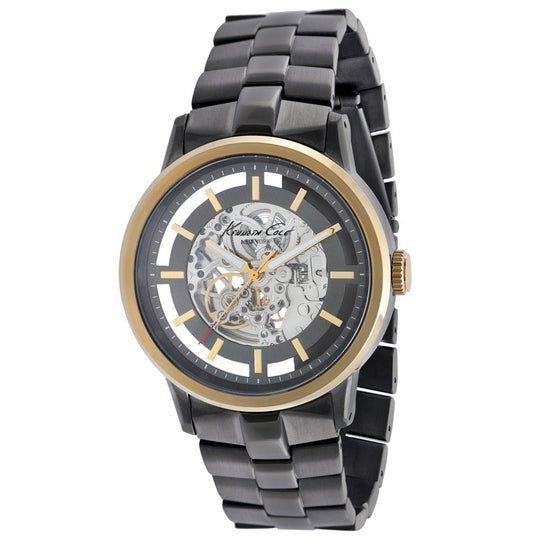 Kenneth Cole New York Skeleton Men's Gunmetal Bracelet Automatic Watch - KC9177