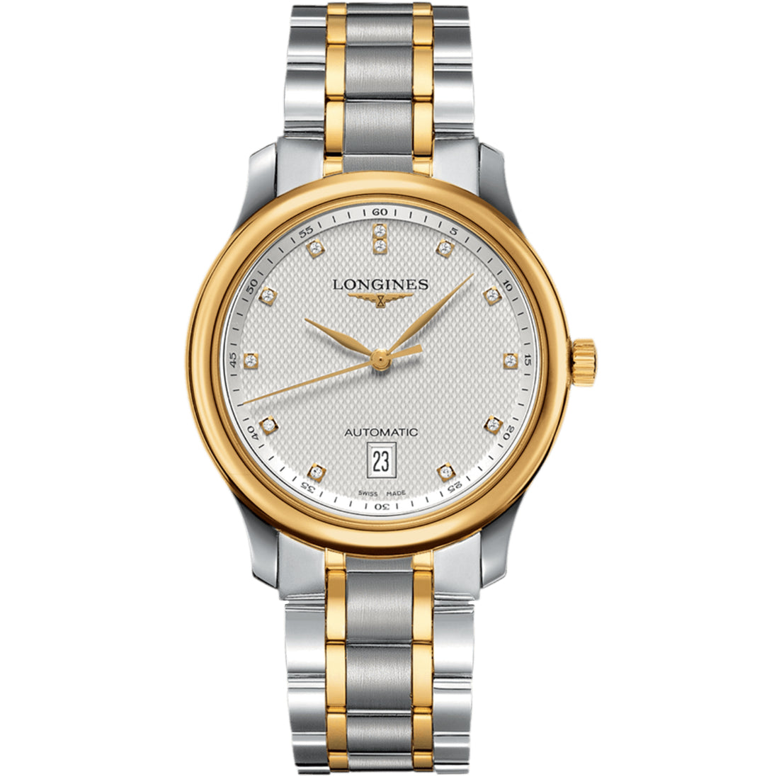 Longines Master Collection Men's Silver Dial Two-Tone Stainless Steel Bracelet Automatic Watch L2.628.5.77.7