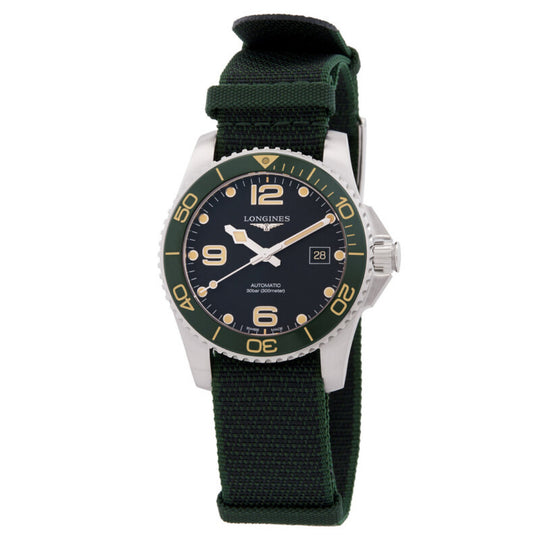 Longines HydroConquest Men's Green Strap Automatic Watch - L3.781.4.05.2