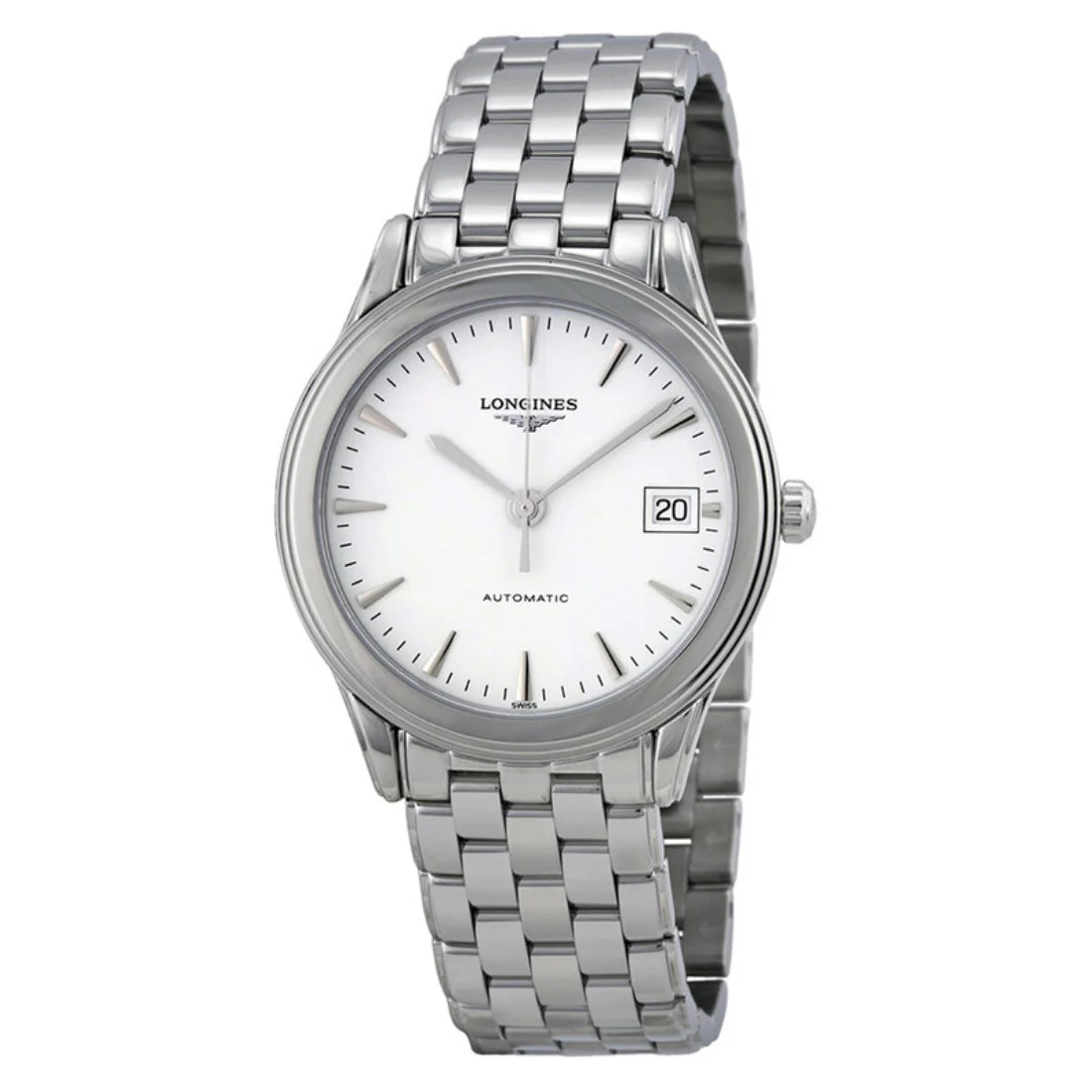 Longines Flagship Heritage Men's Opaline Ivory Dial Brown Leather Strap Automatic Dress Watch L4.795.4.78.1