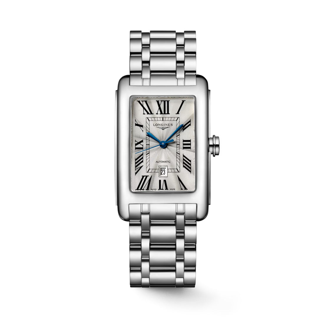 Longines DolceVita Silver Flinqué Dial Stainless Steel Bracelet Automatic Dress Watch L5.757.4.71.6