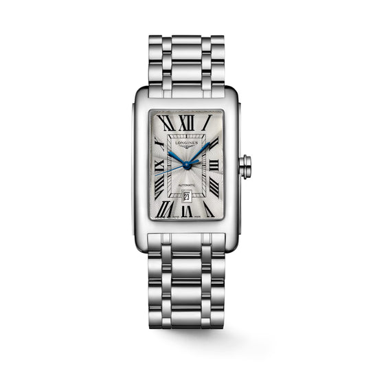 Longines DolceVita Silver Flinqué Dial Stainless Steel Bracelet Automatic Dress Watch L5.757.4.71.6