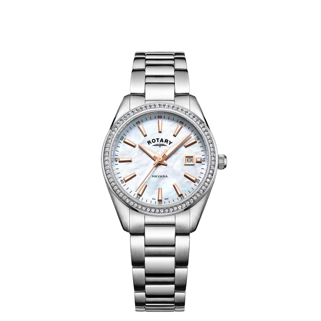 ROTARY Havana Women's White Mother-of-Pearl Dial Quartz Watch LB05079/41