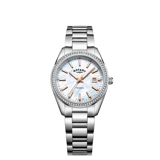 ROTARY Havana Women's White Mother-of-Pearl Dial Quartz Watch LB05079/41