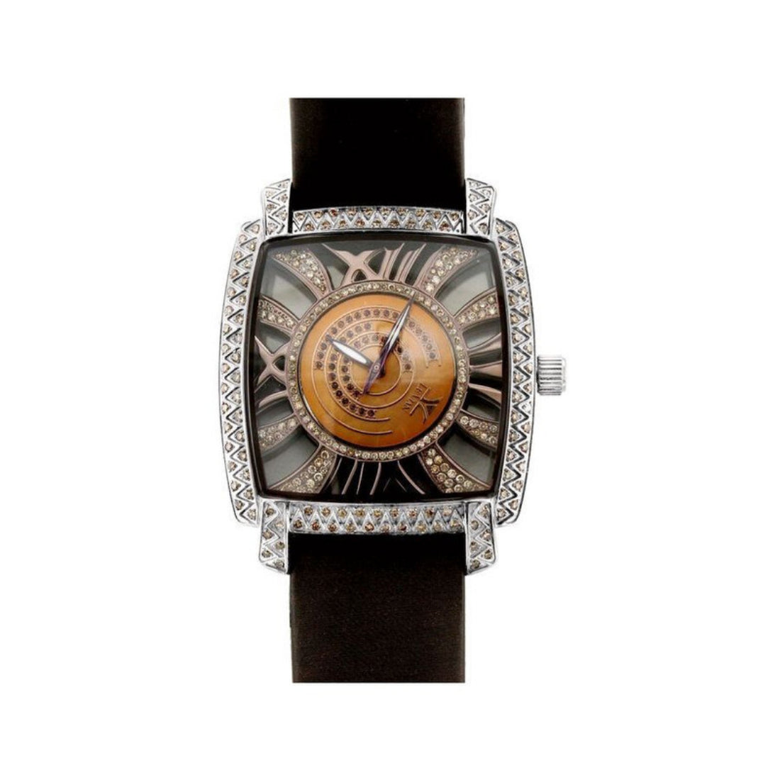 LeVian Le Vian Time Men's Black Strap Quartz Watch - LV195SSMP