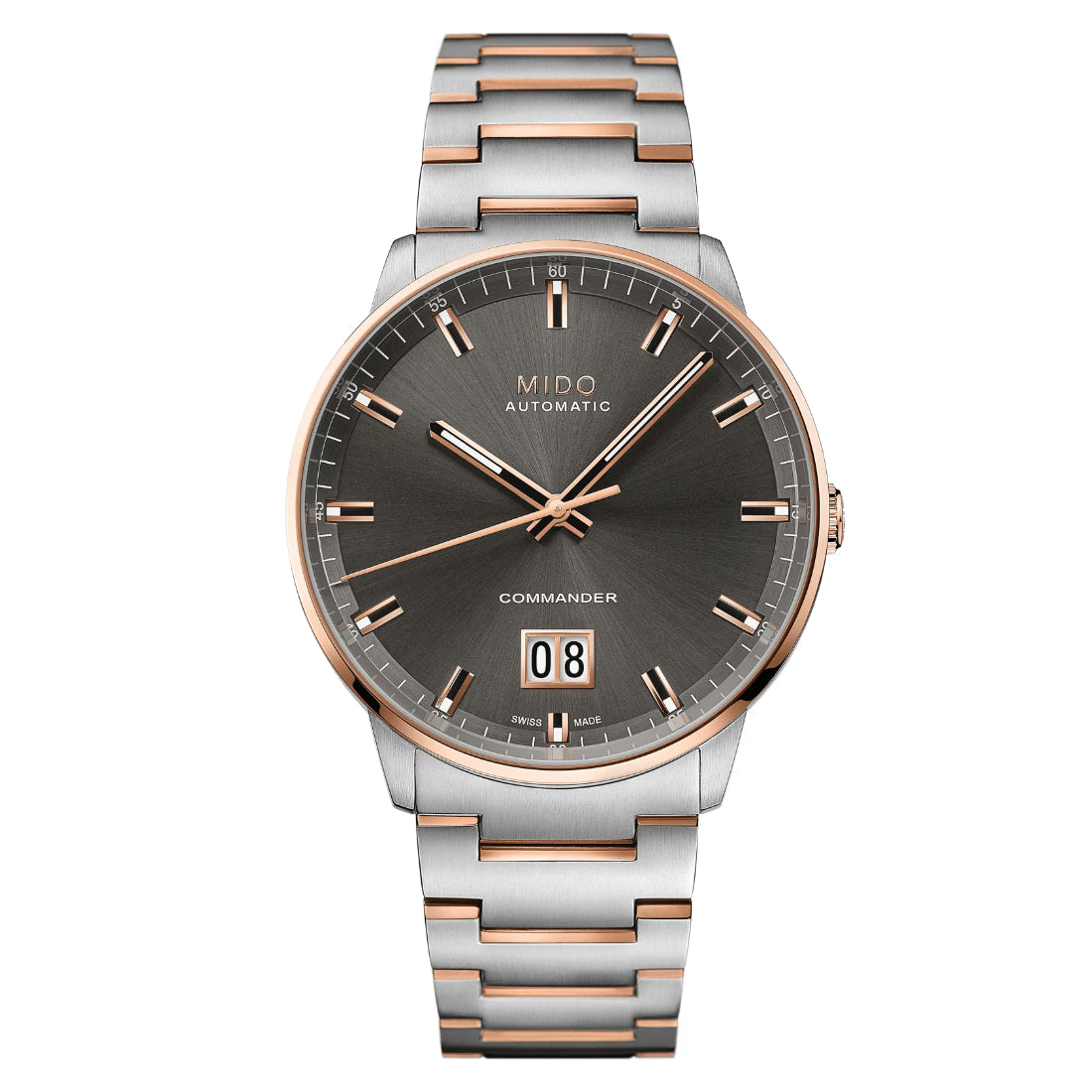 Mido Commander Big Date Men's Anthracite Dial Two-Tone Stainless Steel Bracelet Automatic Watch M021.626.22.061.00