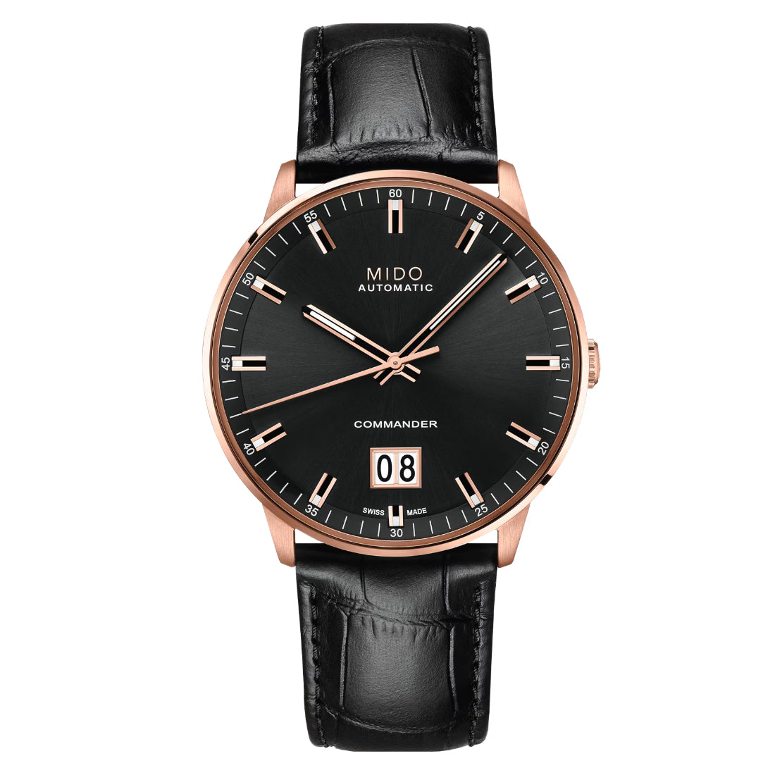 Mido Commander Big Date Men's Black Dial Black Leather Strap Automatic Watch M021.626.36.051.00