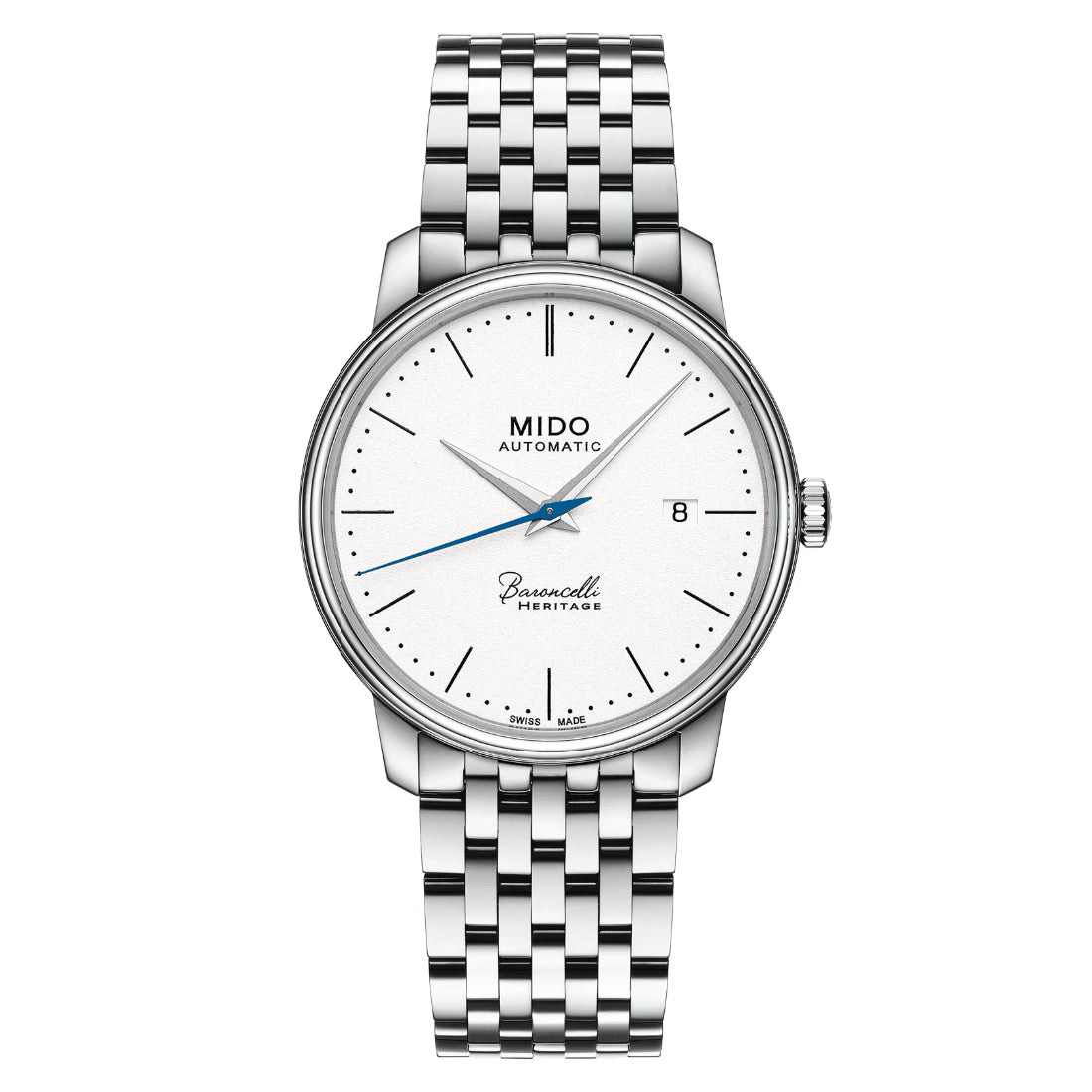 Mido Baroncelli Heritage Men's White Dial Stainless Steel Bracelet Automatic Watch M027.407.11.010.00