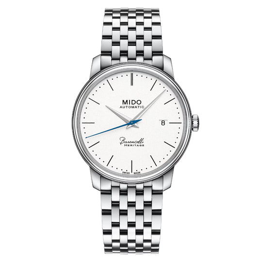 Mido Baroncelli Heritage Men's White Dial Stainless Steel Bracelet Automatic Watch M027.407.11.010.00