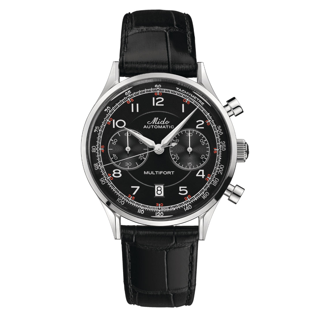 Mido Multifort Patrimony Chronograph Men's Black Strap Automatic Watch - M040.427.16.052.00