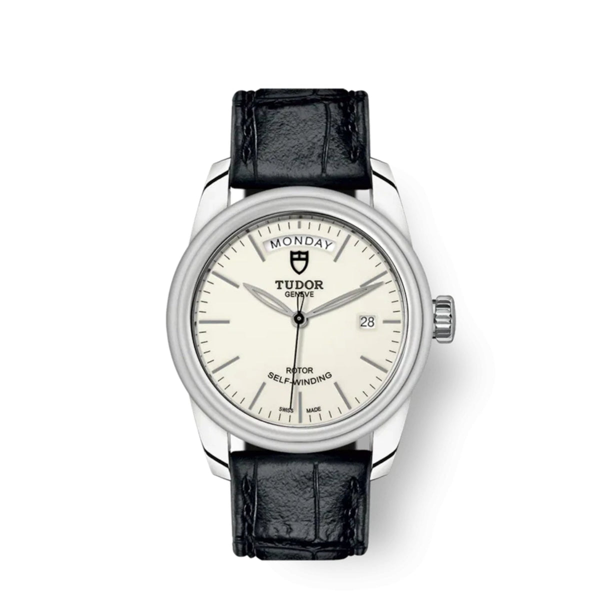 Tudor Men&#39;s M56000-0176 Black Leather Watch