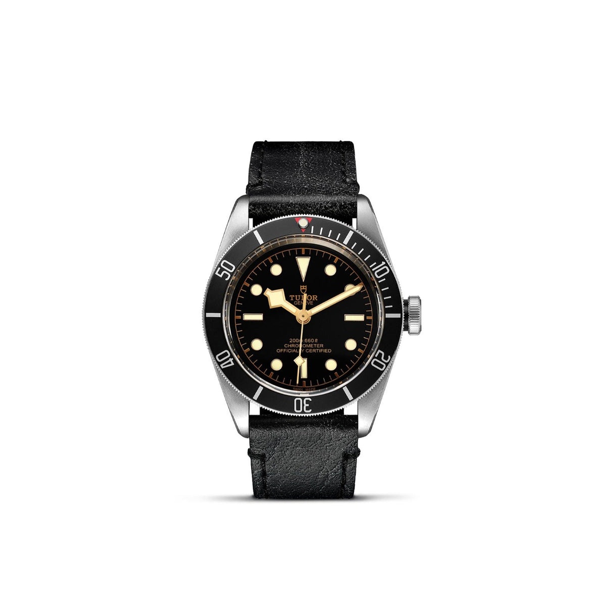 Tudor Men&#39;s M79230N-0008 Black Leather Watch