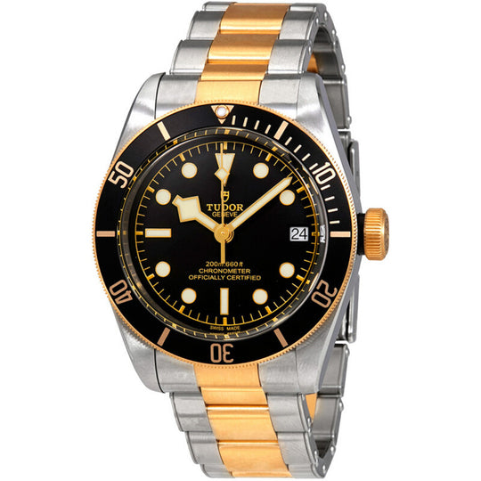Tudor Heritage Black Bay S&G Men's Black Dial Stainless Steel Bracelet Automatic Watch M79733N-0008