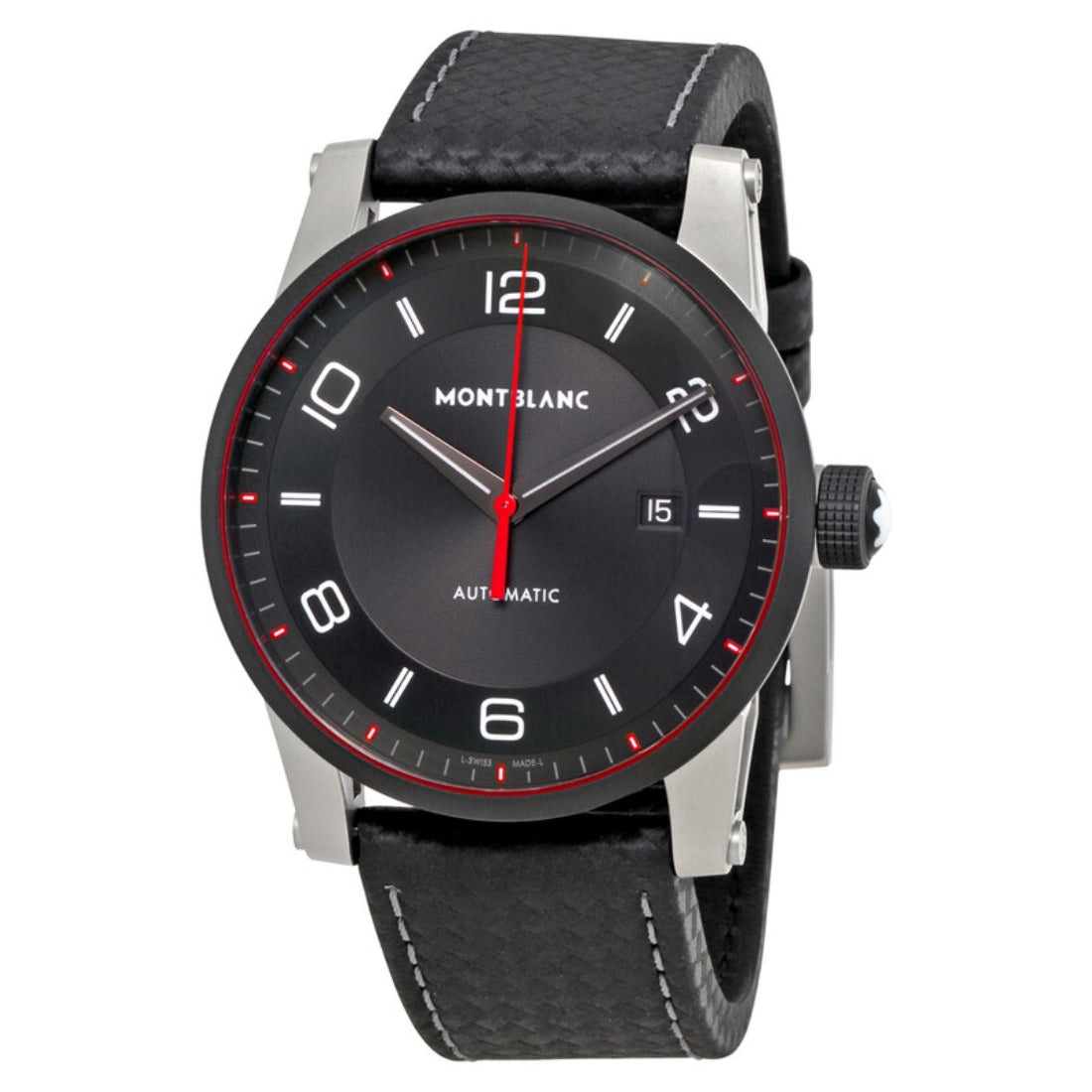 Montblanc TimeWalker Men's Black Dial Black Leather Strap Automatic Watch MB115079
