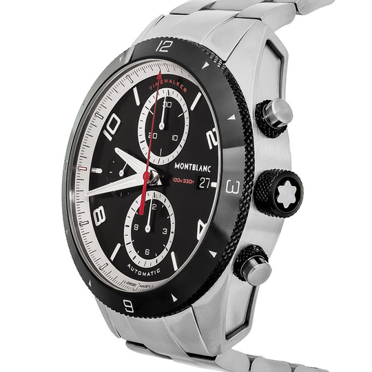 Montblanc TimeWalker Men's Black Dial Stainless Steel Bracelet Automatic Watch MB116097