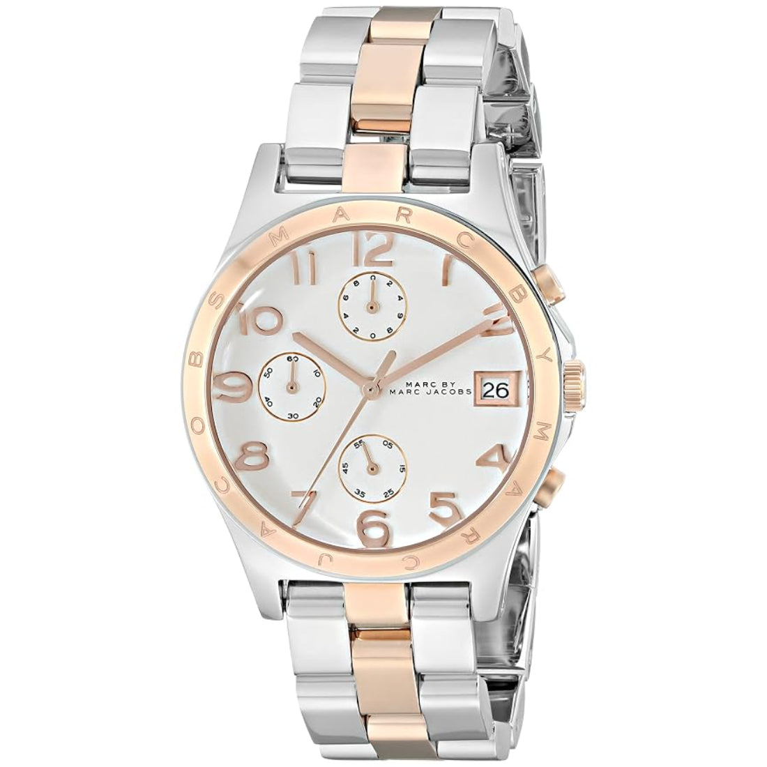 Marc Jacobs Henry Women's White Dial Two-Tone Stainless Steel Bracelet Quartz Watch MBM3070