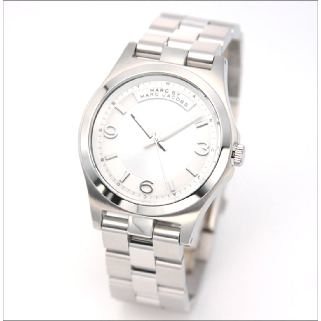 Marc Jacobs Baby Dave Women's Silver Dial Stainless Steel Bracelet Quartz Watch MBM3183