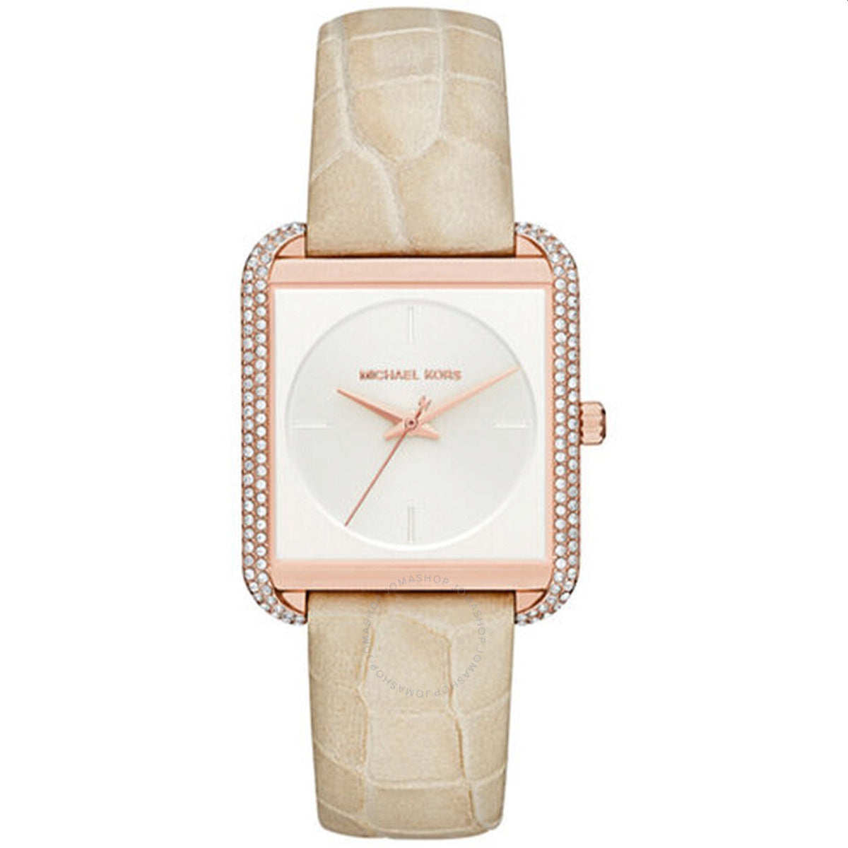 Michael Kors Women&#39;s MK2610 Cream Leather Watch