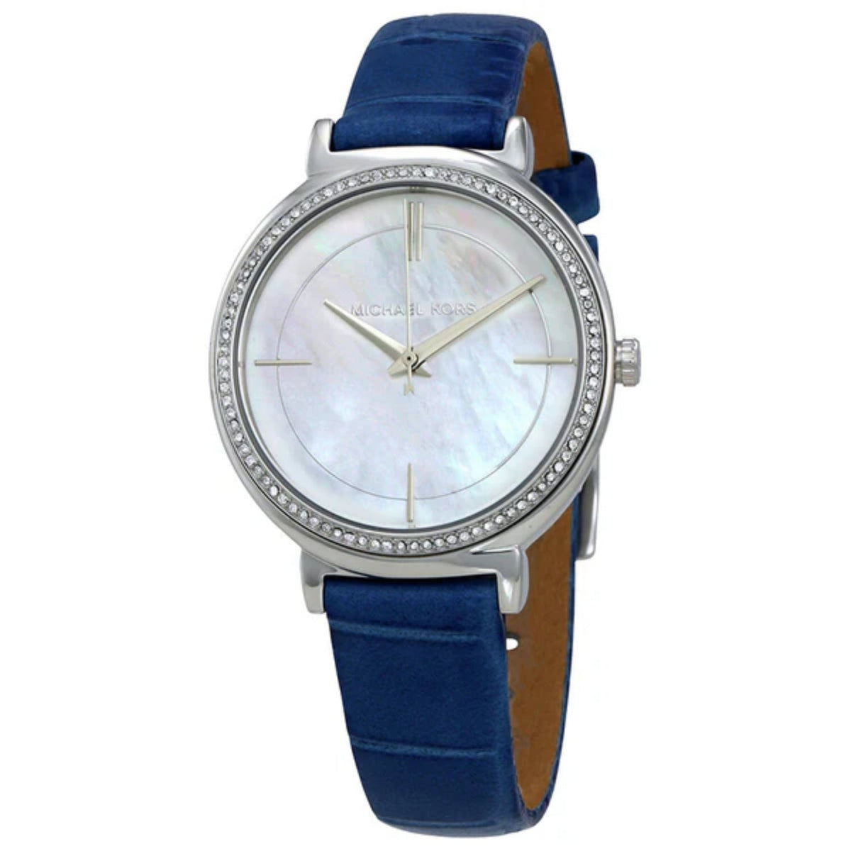 Michael Kors Women&#39;s MK2661 Blue Embossed Leather Watch