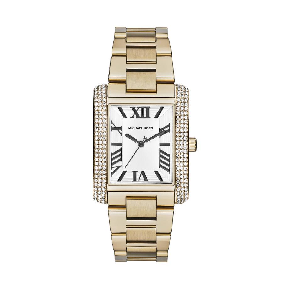 Michael Kors Emery Women's White Dial Gold-Tone Stainless Steel Bracelet Quartz Watch MK3254