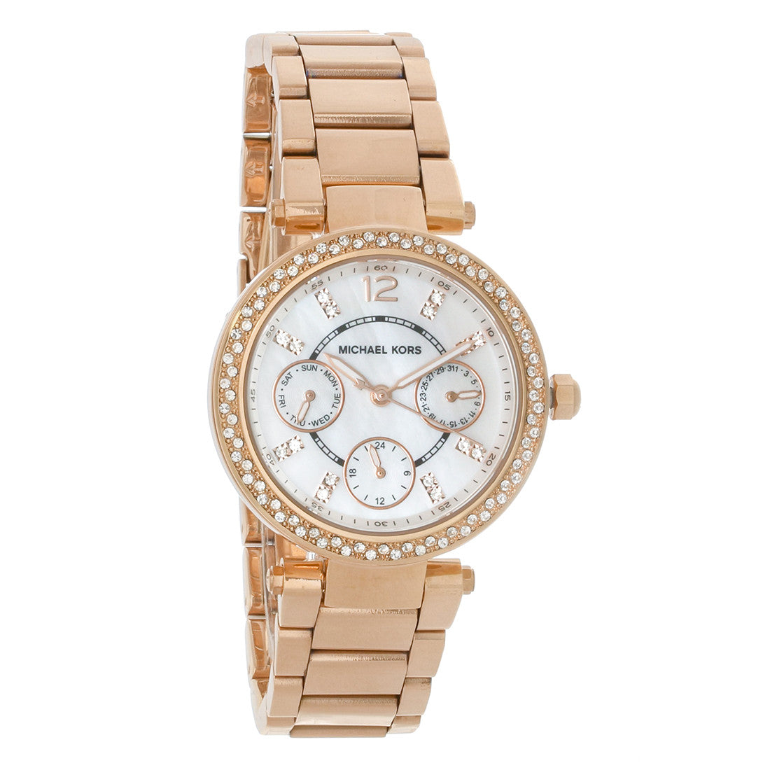 Michael Kors Women's MK5616 Parker Chronograph Crystal Rose-Tone Stainless Steel Watch