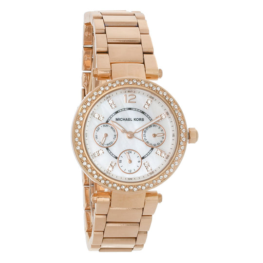 Michael Kors Women's MK5616 Parker Chronograph Crystal Rose-Tone Stainless Steel Watch