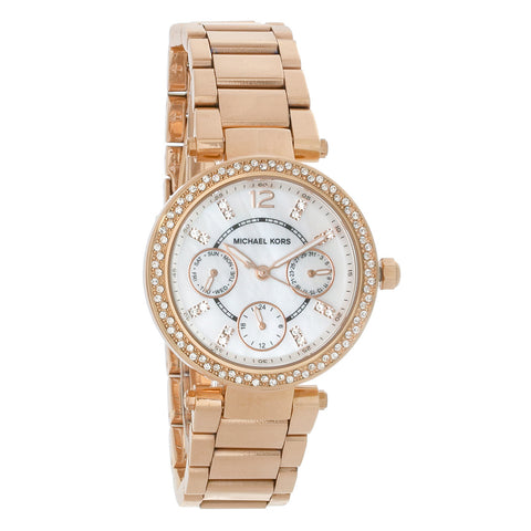Michael Kors Women's MK5616 Parker Chronograph Crystal Rose-Tone Stainless Steel Watch