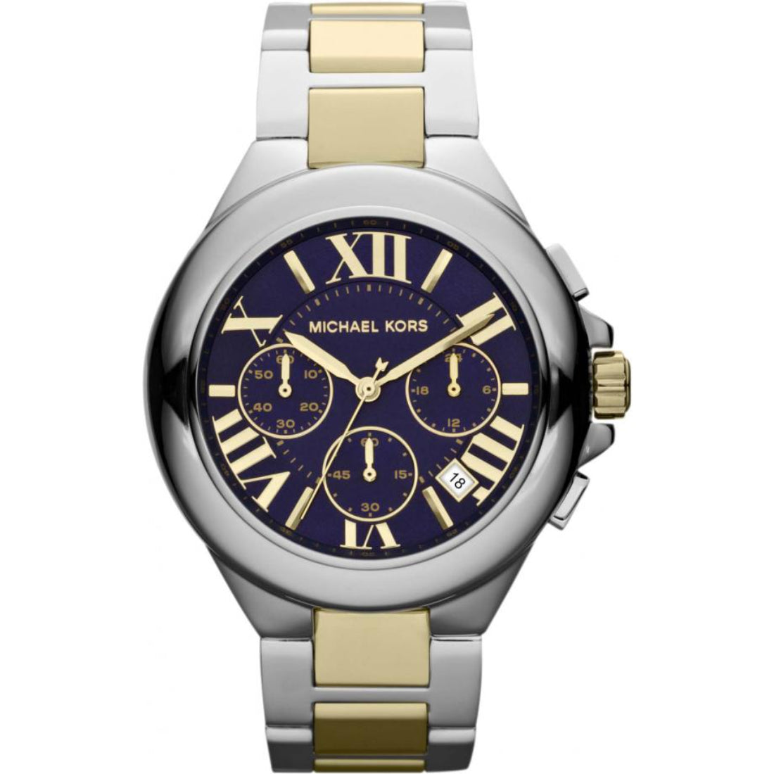 Michael Kors Camille Women's Blue Dial Two-Tone Stainless Steel Bracelet Quartz Watch MK5758