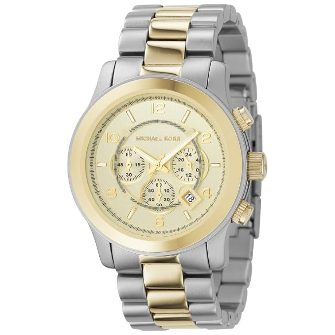 Michael Kors Runway Men's Champagne Dial Gold-Tone Stainless Steel Bracelet Quartz Watch MK8098