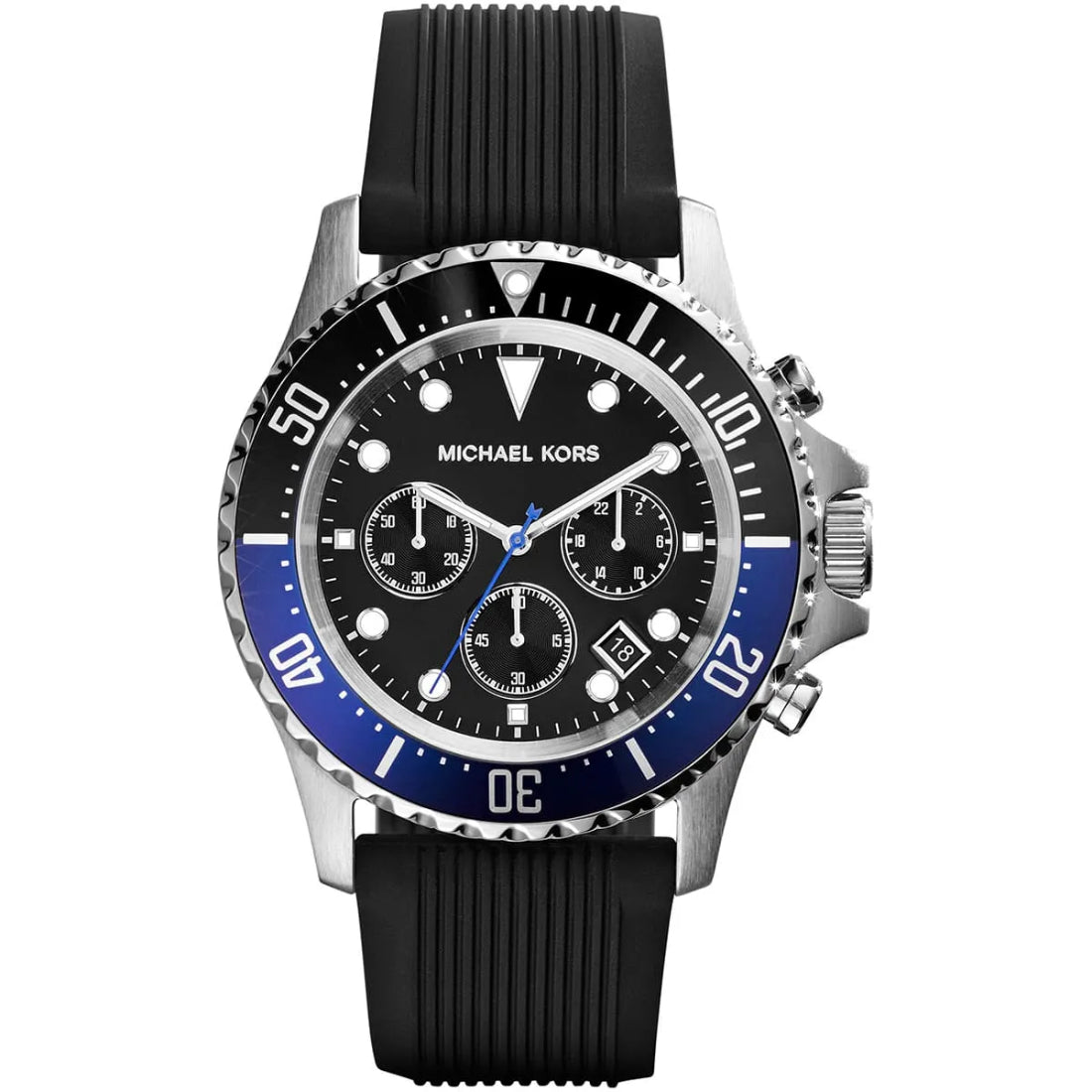 Michael Kors Everest Men's Black Dial Black Silicone Strap Quartz Watch MK8365