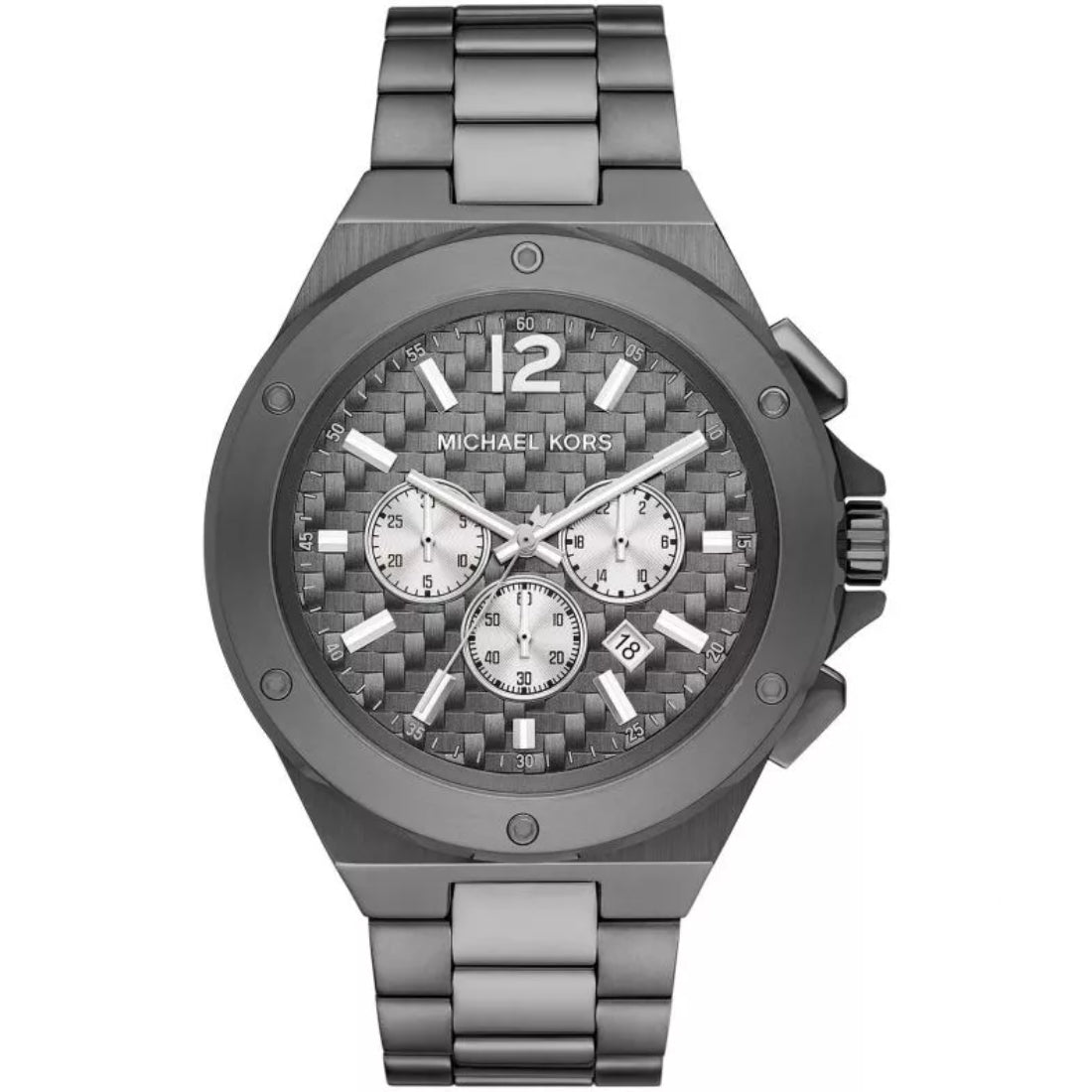 Michael Kors Lennox Men's Gunmetal Dial Gunmetal Stainless Steel Bracelet Quartz Watch MK9102