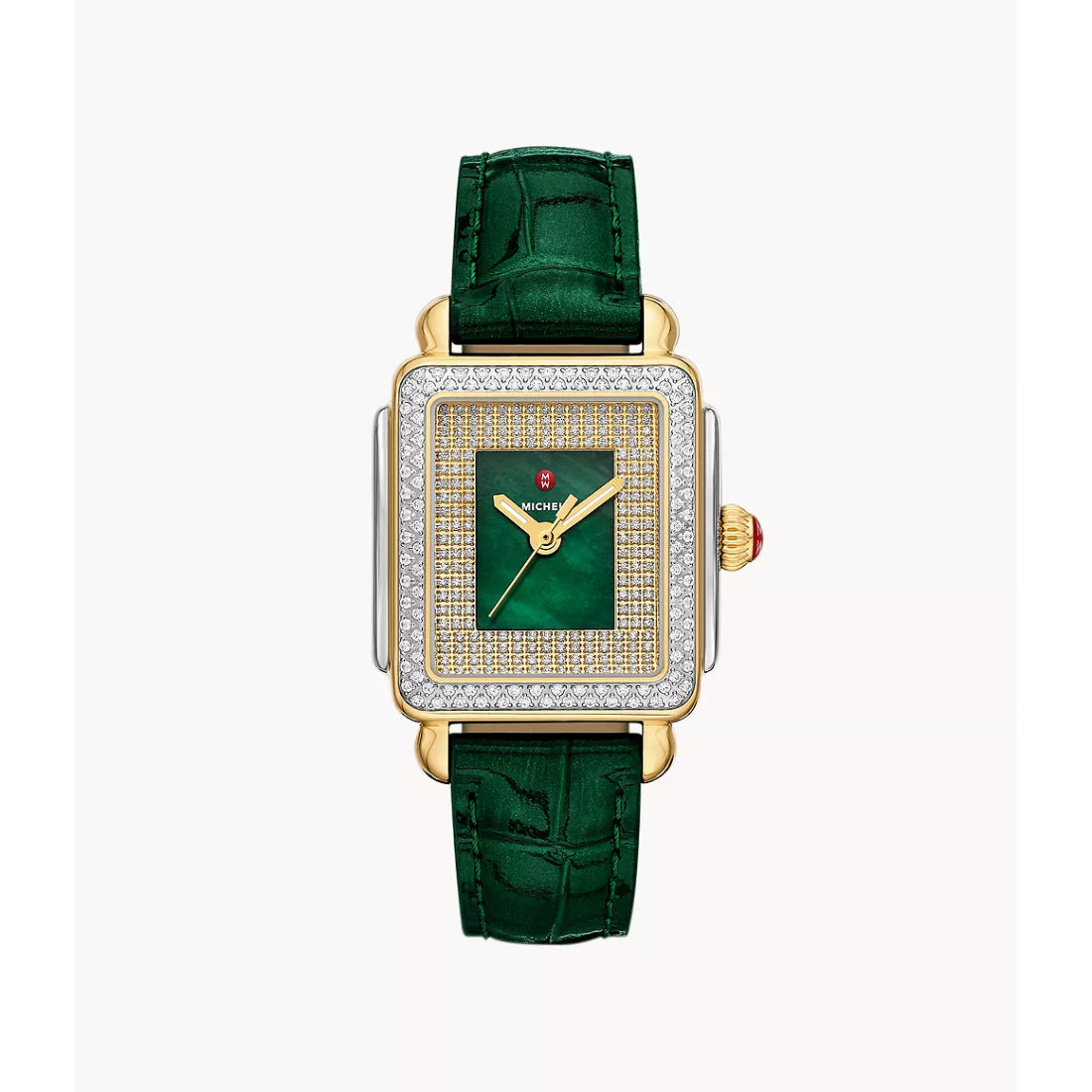 Michele Deco Madison Mid Women's Green Strap Quartz Watch - MWW06G000048