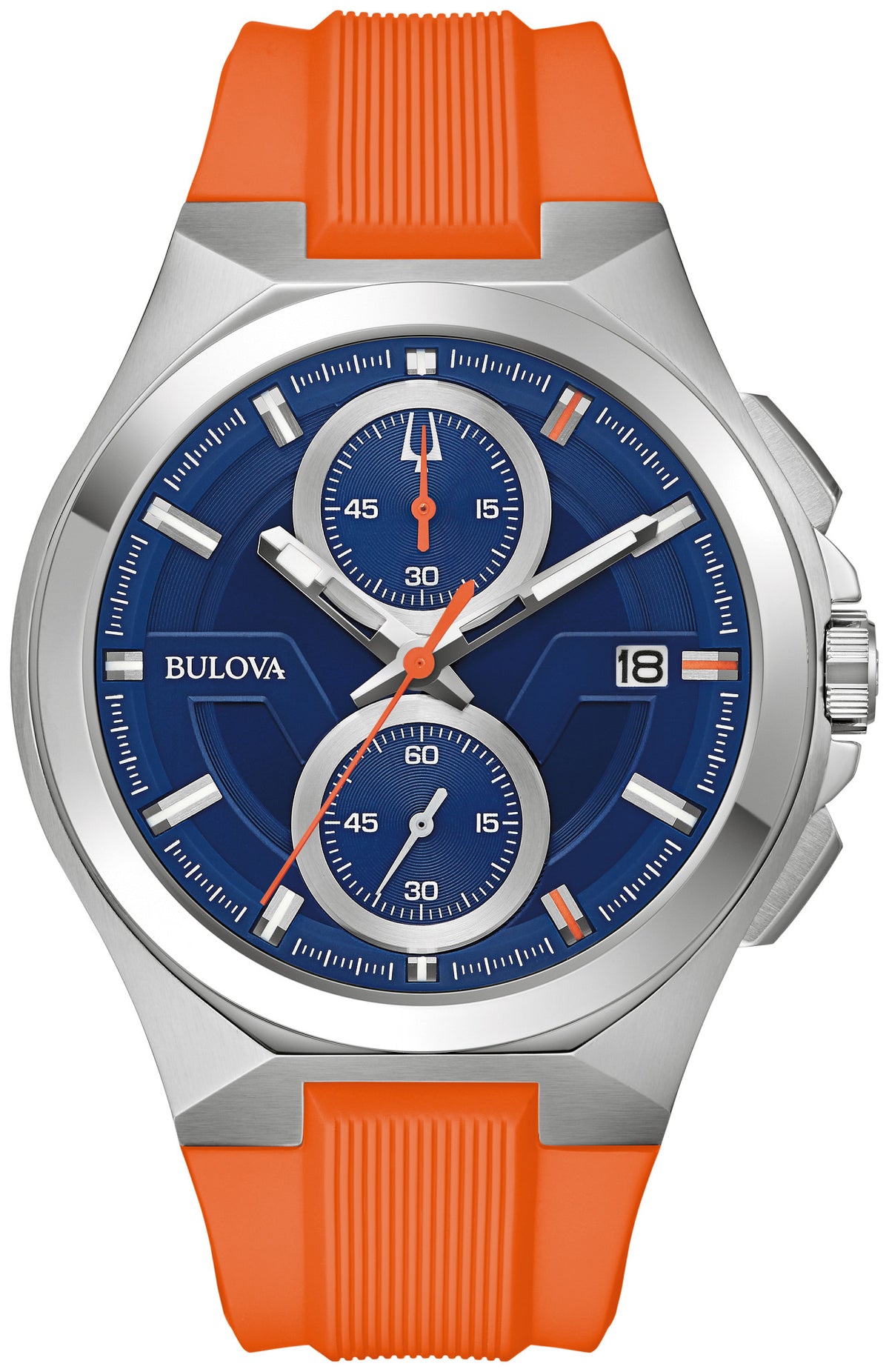 Bulova Maquina/Marc Anthony Collection Men's Orange Strap Quartz Watch - 96B407