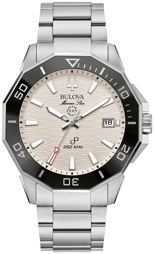 Bulova Marine Star (Series C) Men's Silver Bracelet Quartz Watch - 96B426