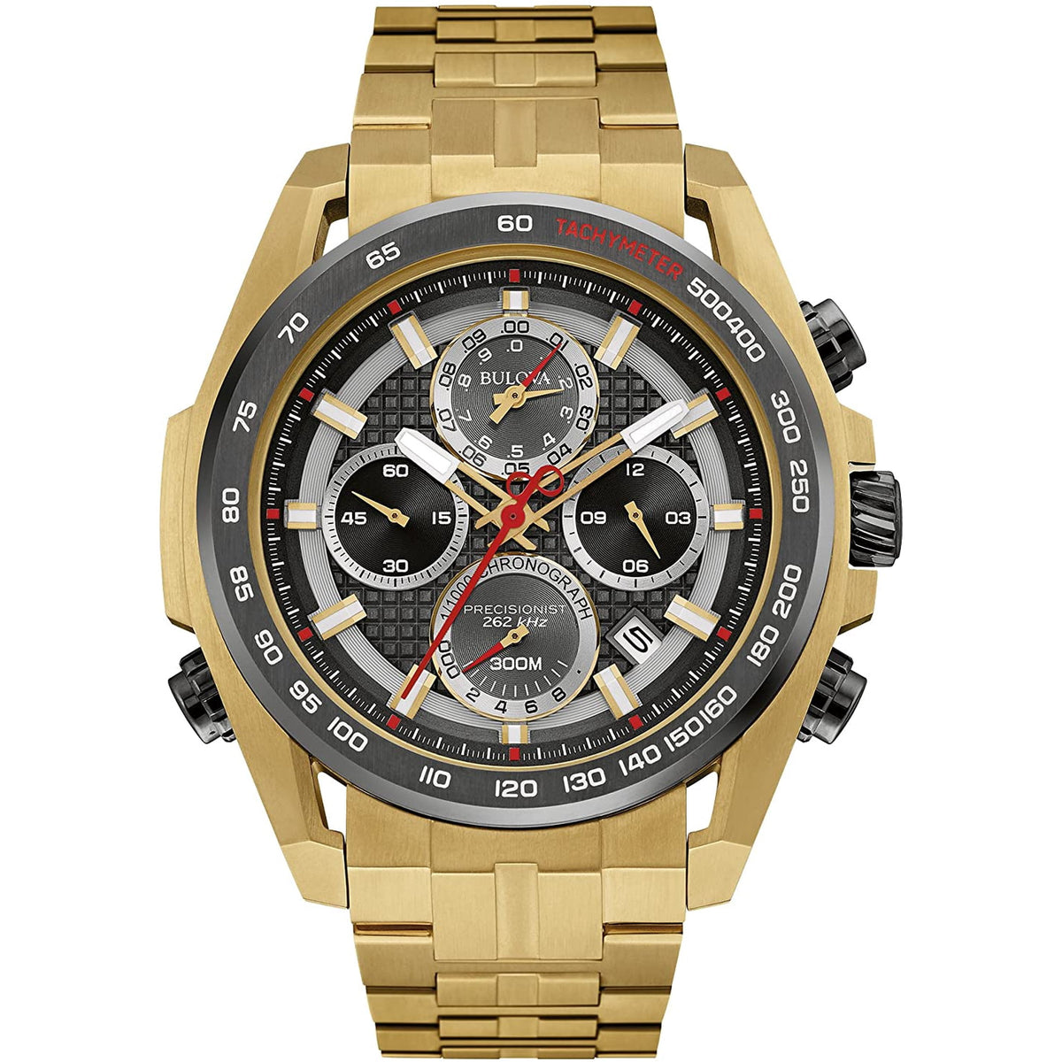 Bulova Precisionist Collection Men's Gold-tone Bracelet Quartz Watch - 98B271