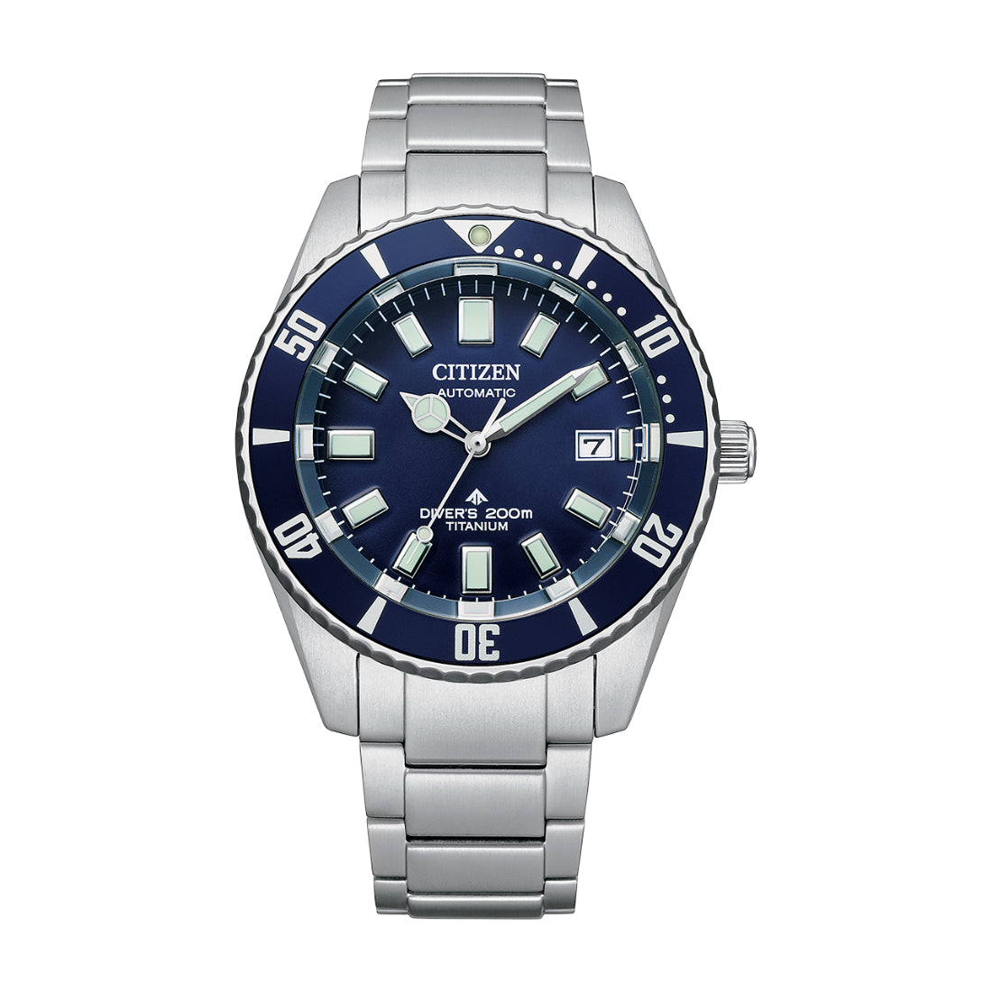 Citizen Promaster Marine "Fujitsubo" Mechanical Diver 200M Men's Silver Bracelet Quartz Watch - NB6021-68L