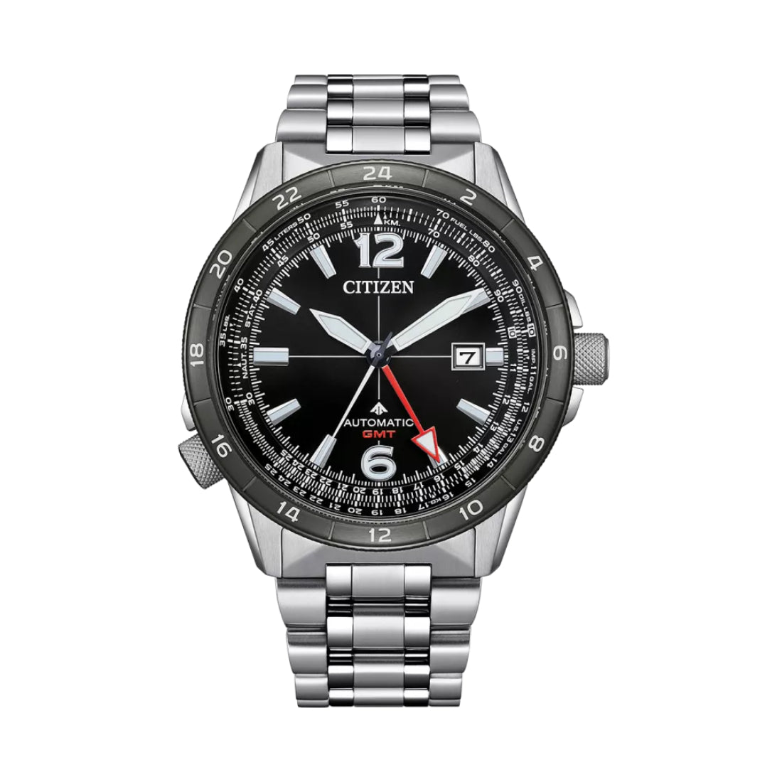 Citizen Promaster Air GMT / Promaster Sky Men's Silver-tone Bracelet Automatic Watch - NB6046-59E