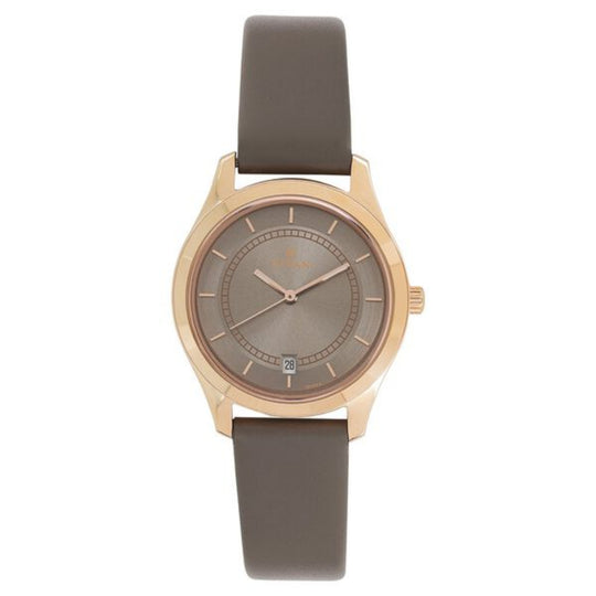 Titan Workwear Women's Anthracite Dial Leather Strap Quartz Watch NS2596WL02