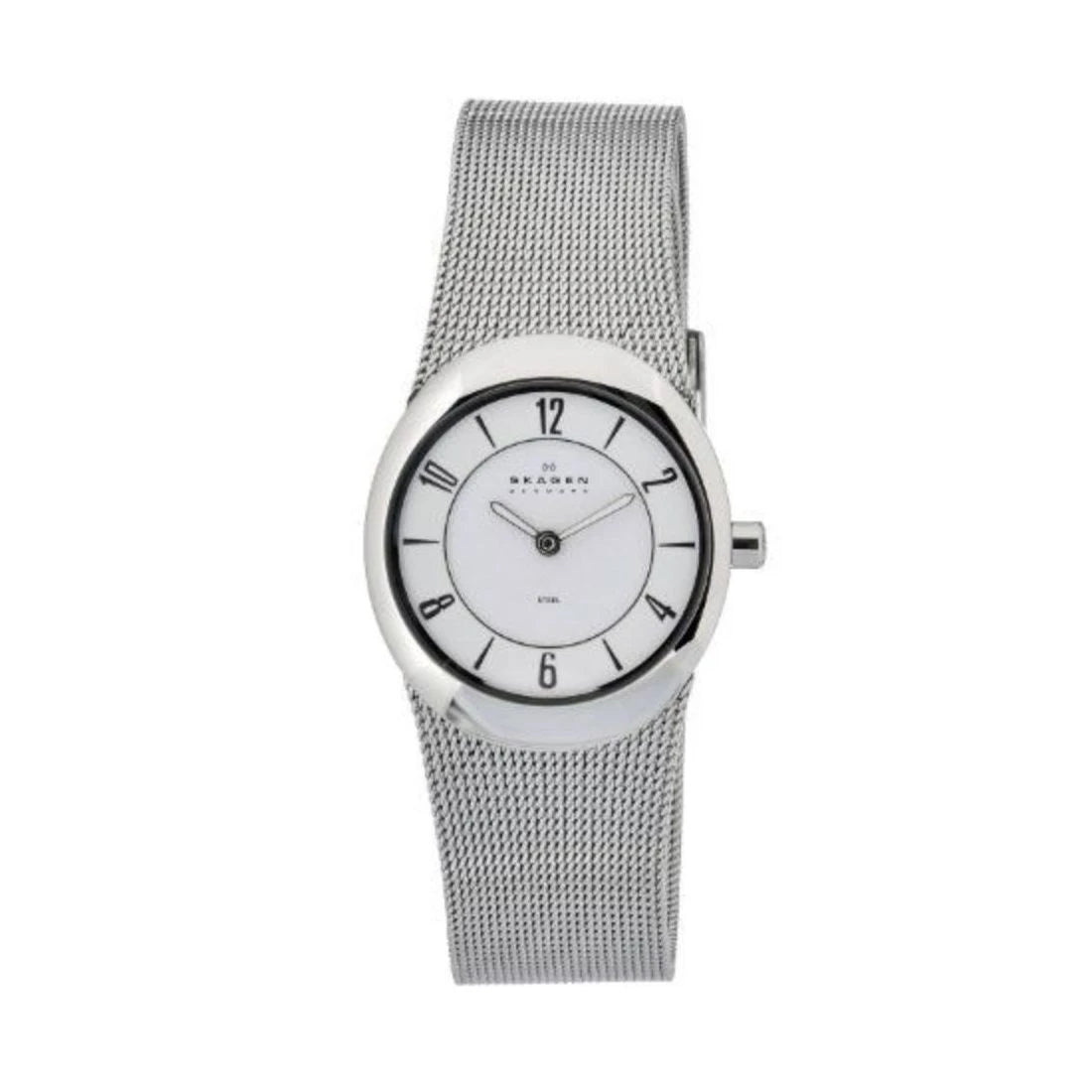 Skagen Steel Slim Women's White Dial Steel Bracelet Quartz Watch O564XSSSW1