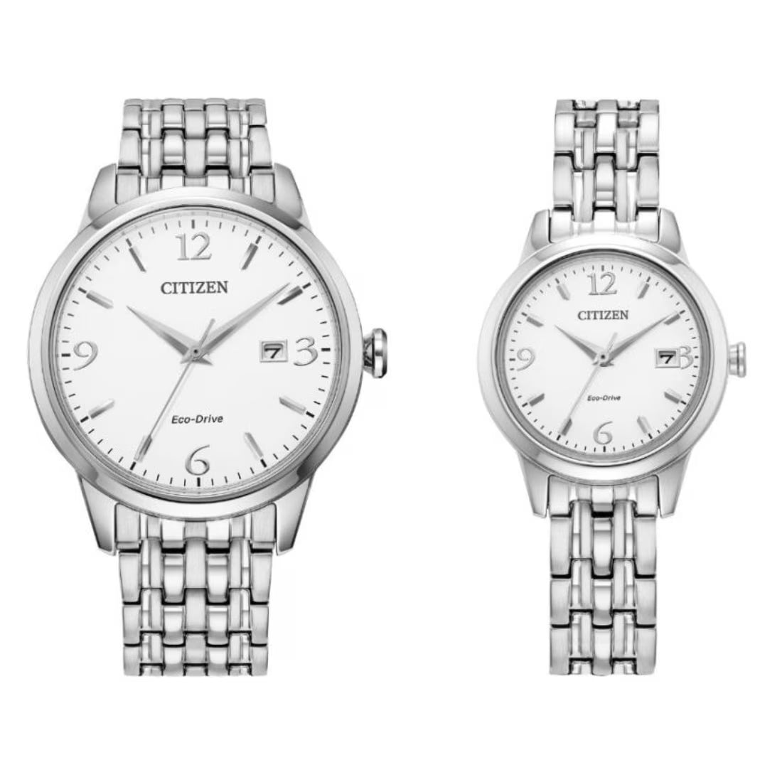 Citizen Corso Unisex Silver Bracelet Quartz Watch - PAIRS-RETAIL-5056