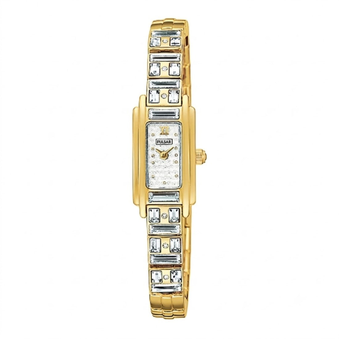 Pulsar Crystal Accented Dress Women's Silver Dial Quartz Watch PEX536