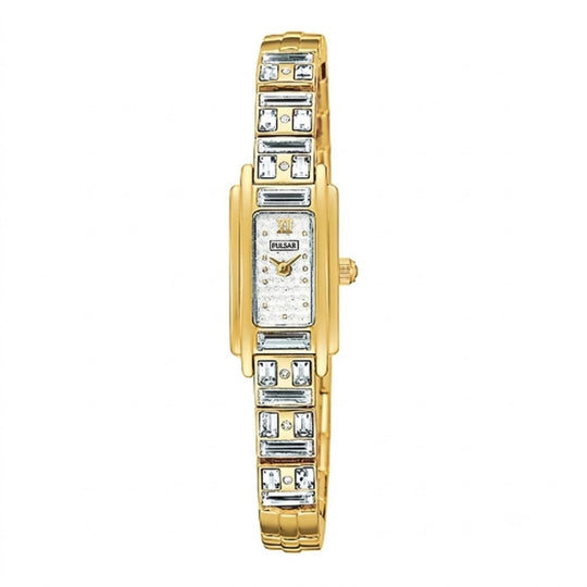 Pulsar Crystal Accented Dress Women's Silver Dial Quartz Watch PEX536