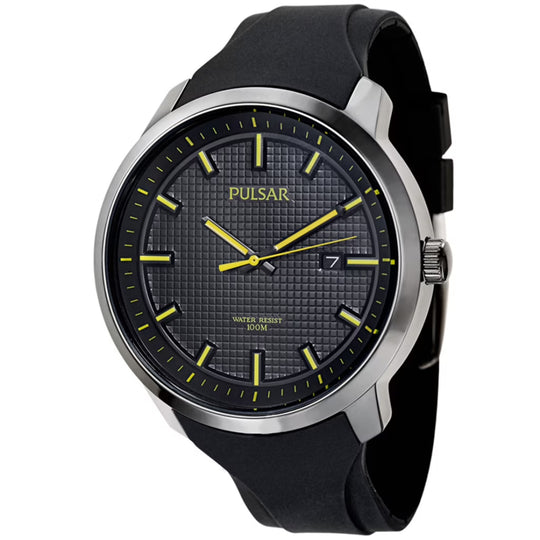 Pulsar On The Go Men's Black Dial Quartz Watch PS9101
