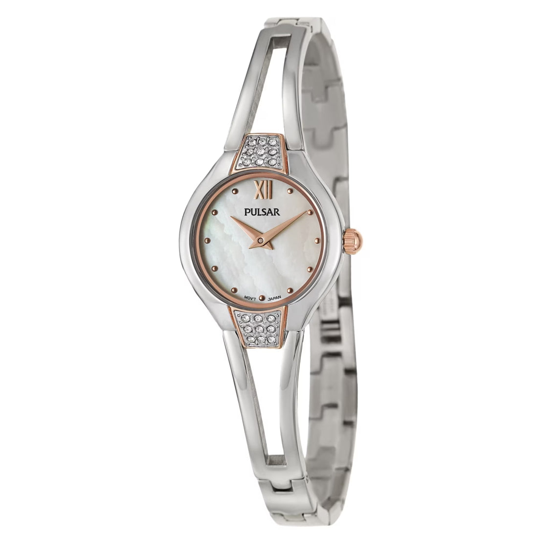 Pulsar Crystal Collection Women's White Mother-of-Pearl Dial Quartz Watch PTA502