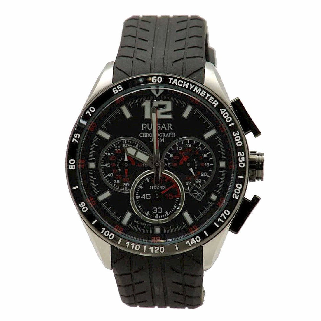 Pulsar PU2021 Men's Black Dial Quartz Watch PU2021
