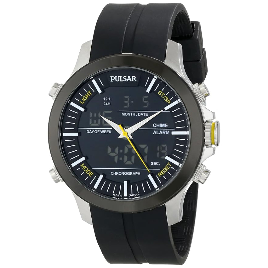 Pulsar Active Sport Men's Black Dial Quartz Watch PW6001