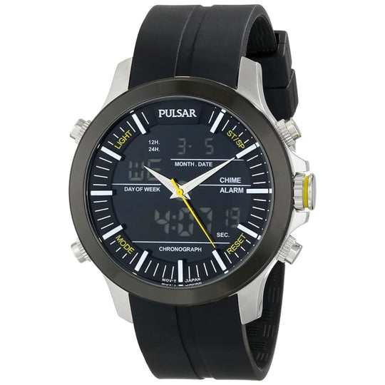 Pulsar Active Sport Men's Black Dial Quartz Watch PW6001